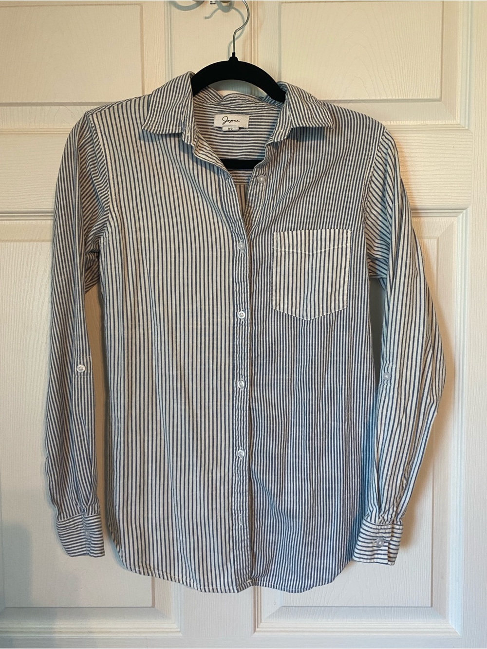 Jopna Striped Button-Up Shirt - Blue/White